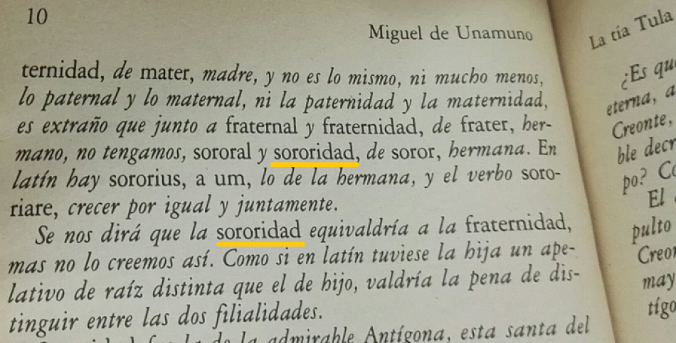 “Sororidad” y «feminicidio» en el diccionario RAE