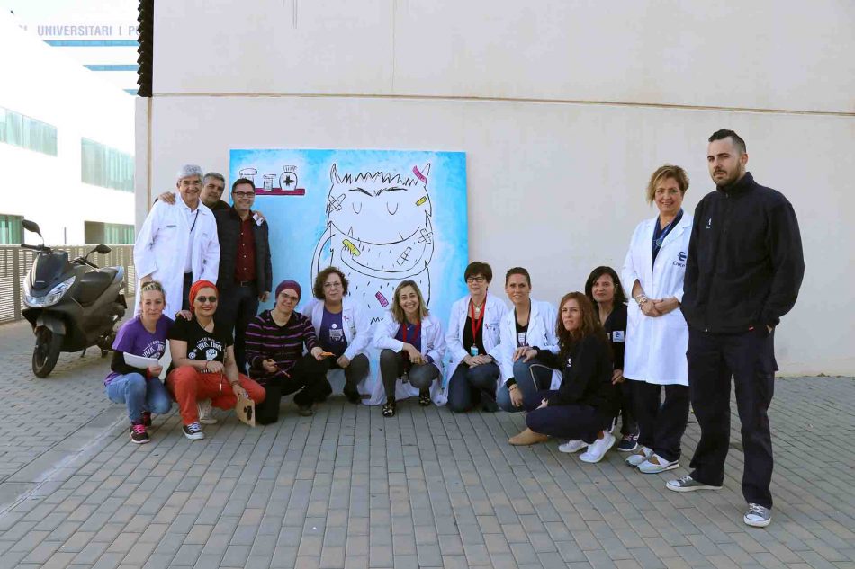 El 8 de marzo, un nuevo mural en la Avenida del Niño del Hospital La Fe reivindica el papel de las trabajadoras de la limpieza