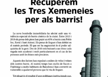 Recuperem les tres xemeneies per als barris