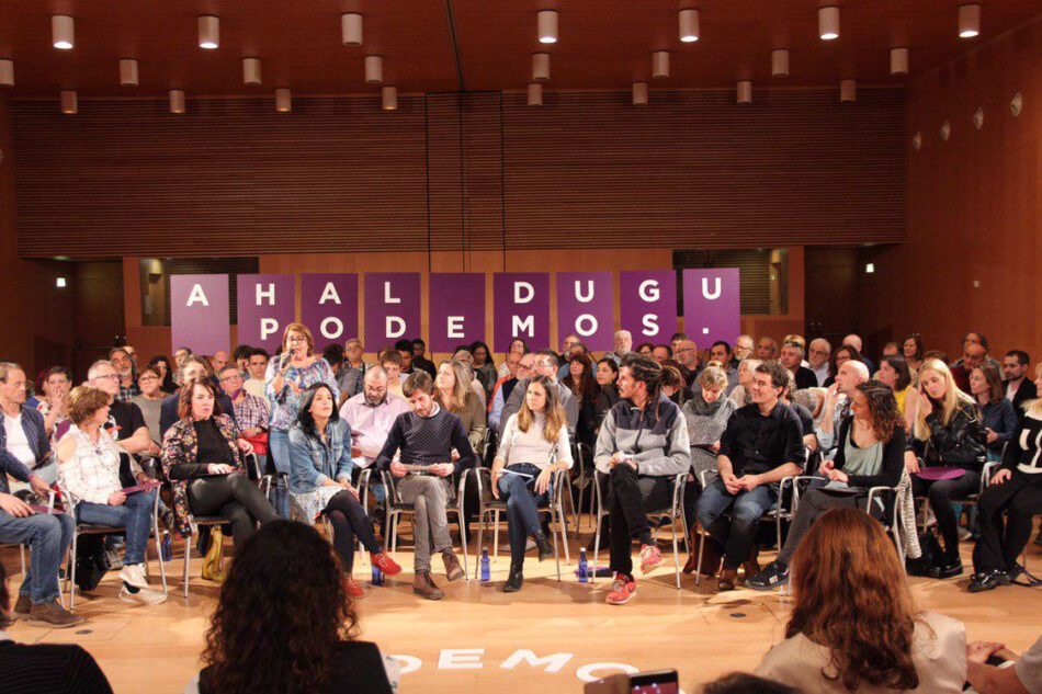 Unidas Podemos presenta sus candidaturas electorales en Navarra y deja un mensaje de lucha, esperanza y futuro