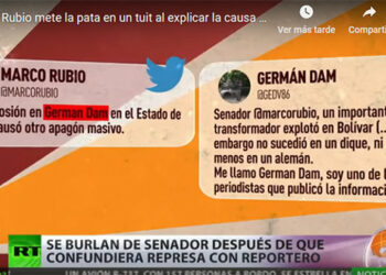 Marco Rubio afirma que causa del apagón fue la explosión en un “dique alemán” (que no existe)