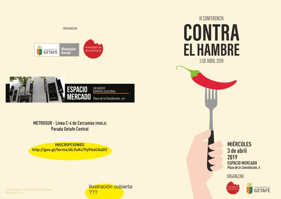 El 3 de abril, Getafe acoge la III Conferencia contra el Hambre