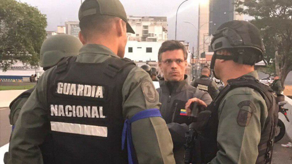 Fuerzas antichavistas sacan a Leopoldo López de su arresto domiciliario