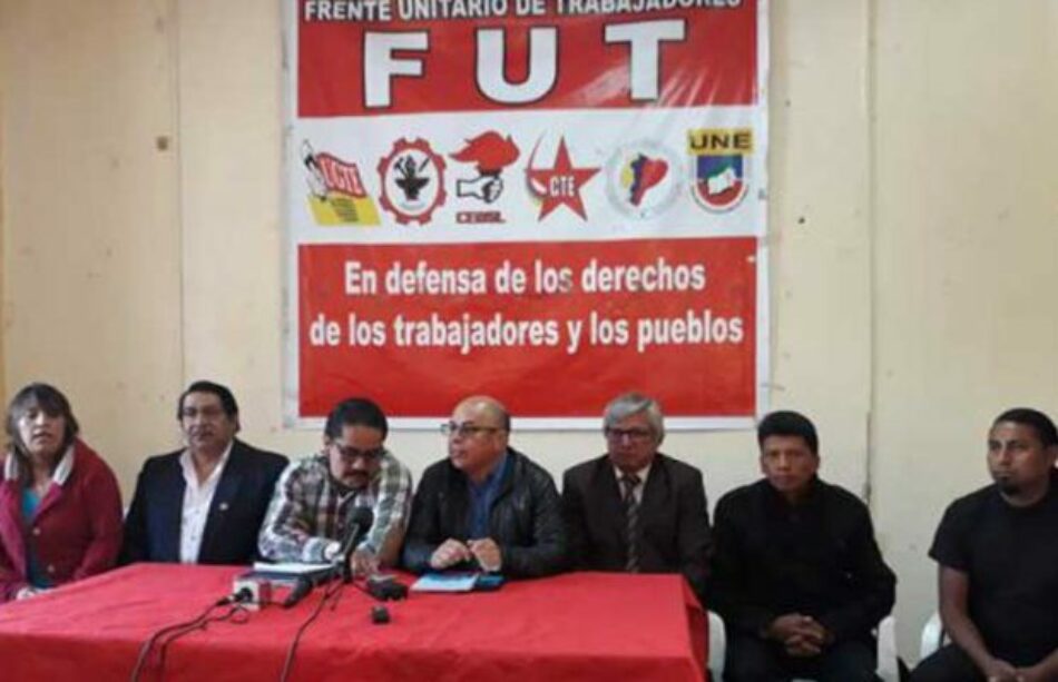 Prepara huelga nacional Frente Unitario de Trabajadores de Ecuador