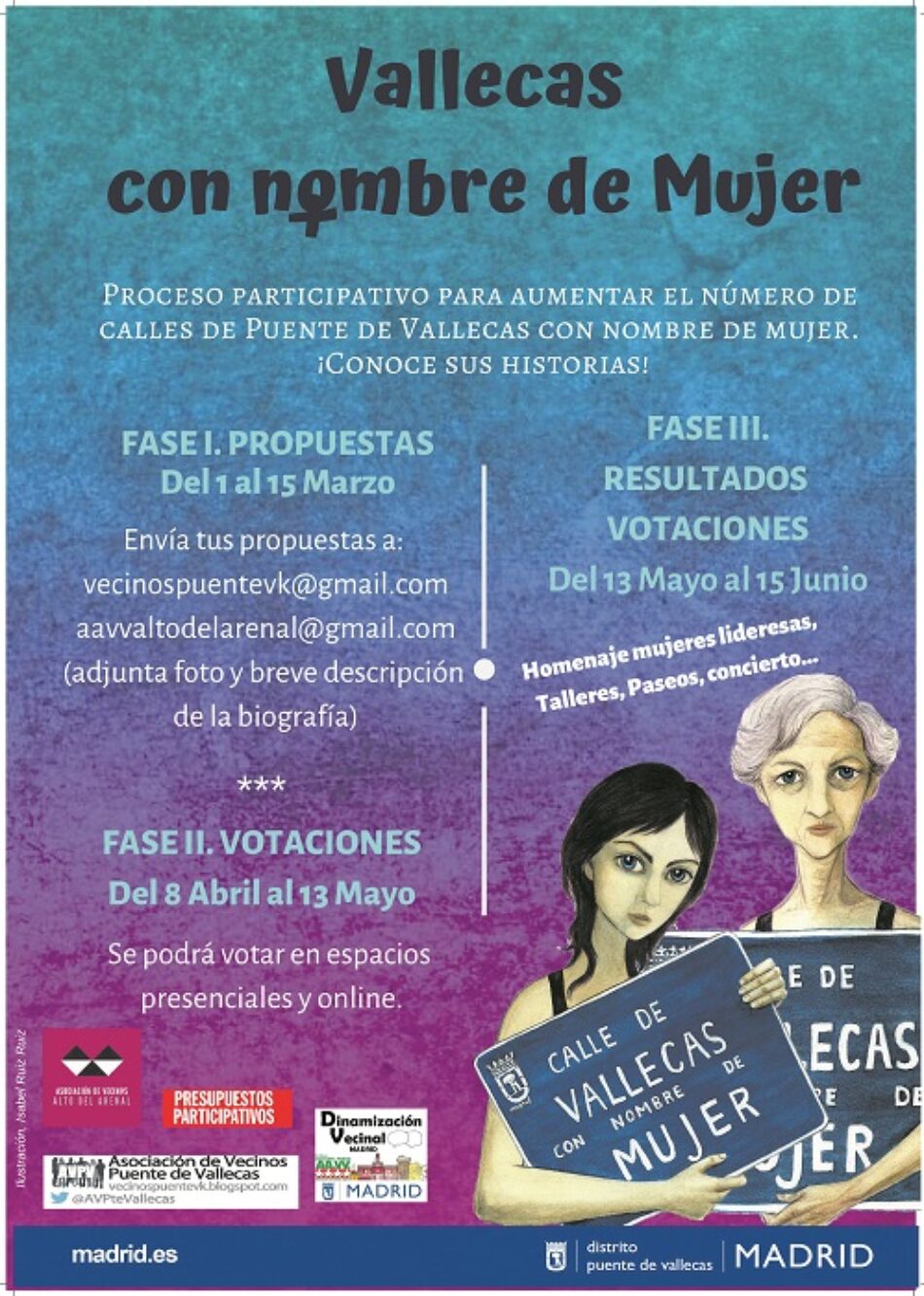 “Vallecas con nombre de mujer” abre su fase de votaciones