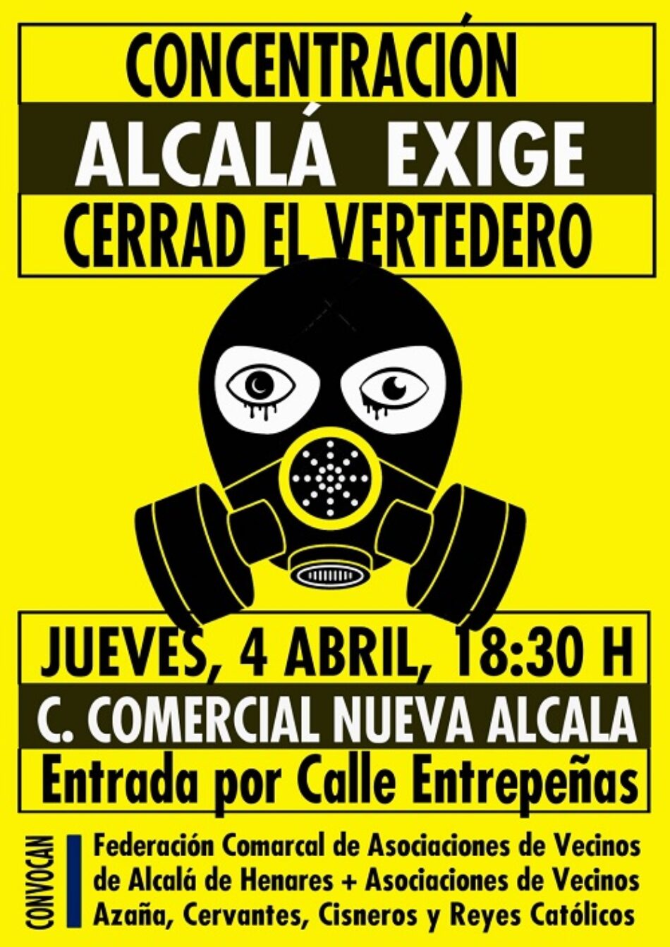 Las asociaciones vecinales de Alcalá se manifiestan hoy para exigir el cierre del vertedero