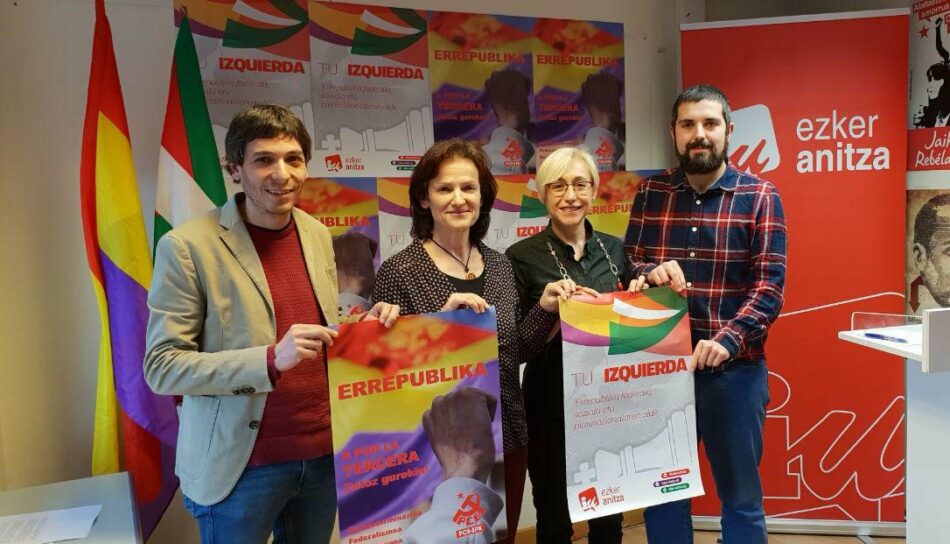 Alberto Garzón conmemora el domingo en Eibar el aniversario de la República en el marco de la campaña estatal de Unidas Podemos