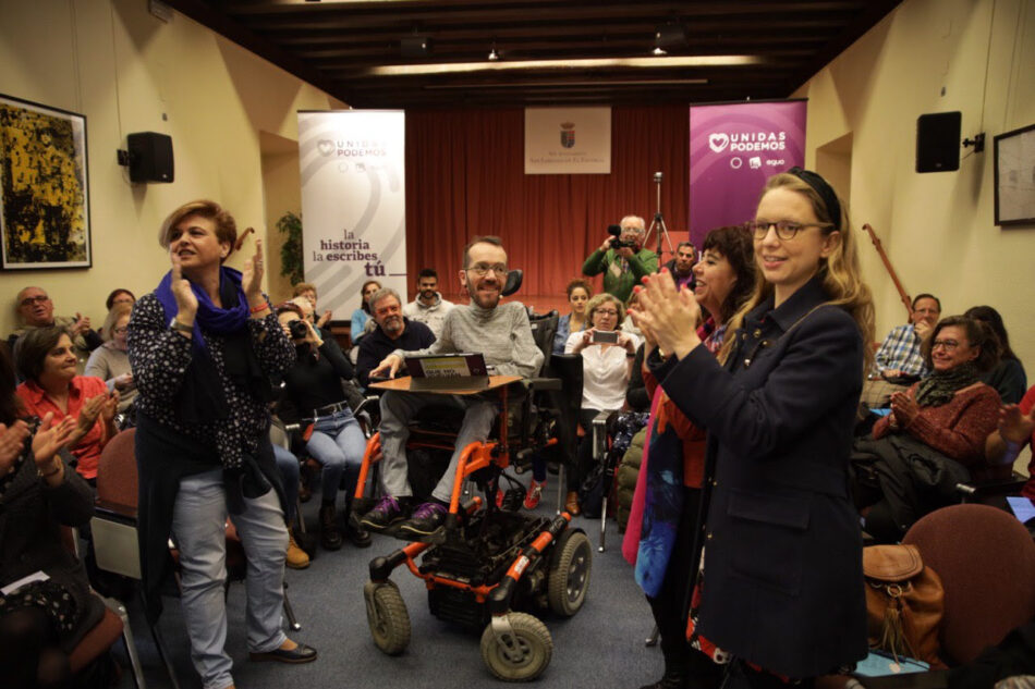 Echenique en El Escorial: “frente a los que se llenan la boca de la palabra España mientras la saquean, nosotros tenemos un proyecto de futuro para el país“