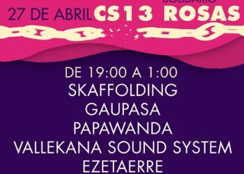 La Plataforma Absolución Centro Social 13 Rosas celebra este sábado su primer Festival Solidario en apoyo a Jesús y Elena