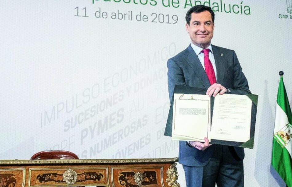 La rebaja fiscal de la Junta de Andalucía: un pobre se ahorrará 63 euros y un rico, 1.728