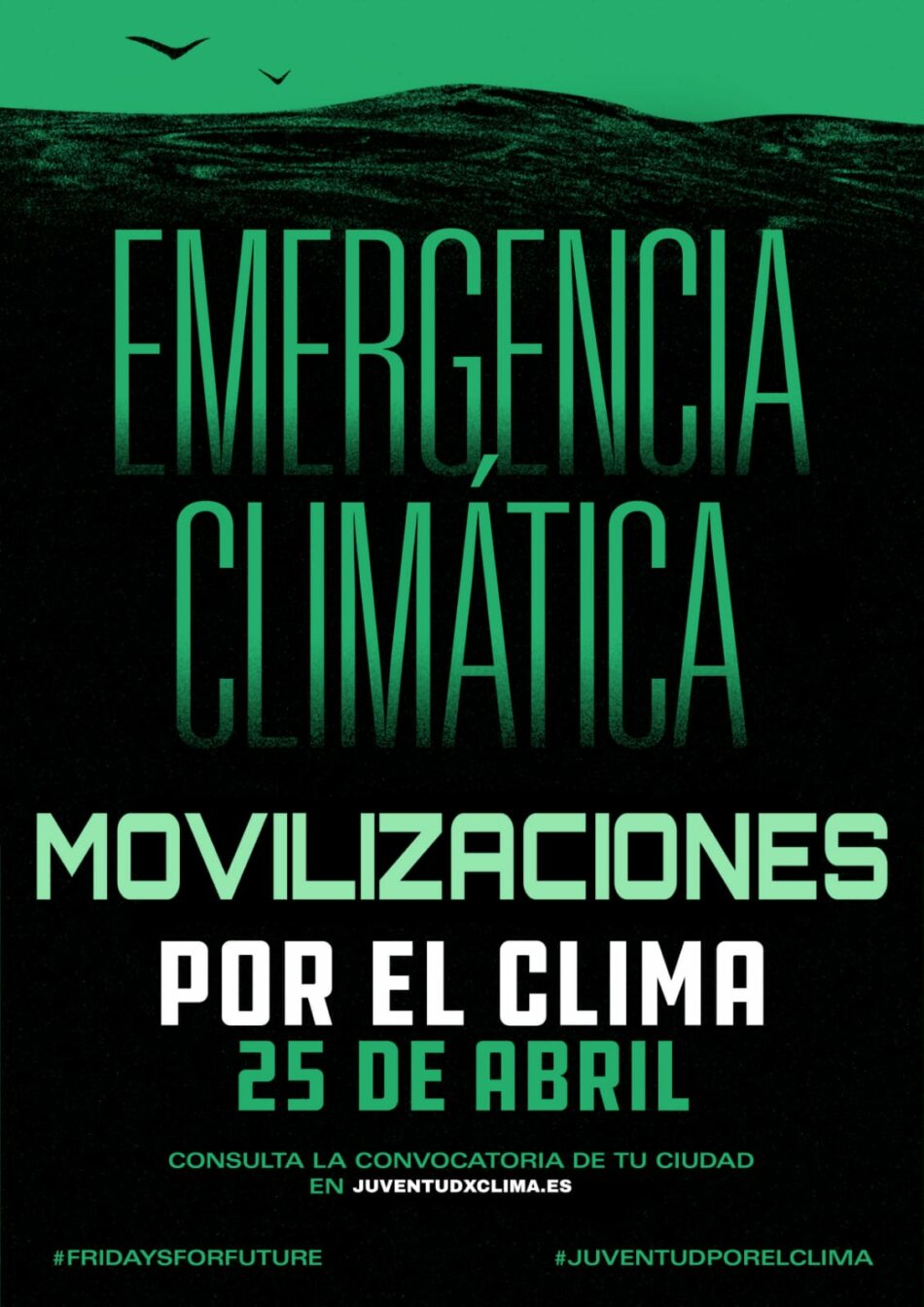 Juventud por el Clima convoca una movilización estudiantil por el clima el próximo jueves 25 de abrilJuventud por el Clima convoca una movilización estudiantil por el clima el próximo jueves 25 de abril