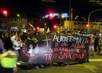 Chile. Protestaron contra el TPP11 en las afueras del Congreso en Valparaíso