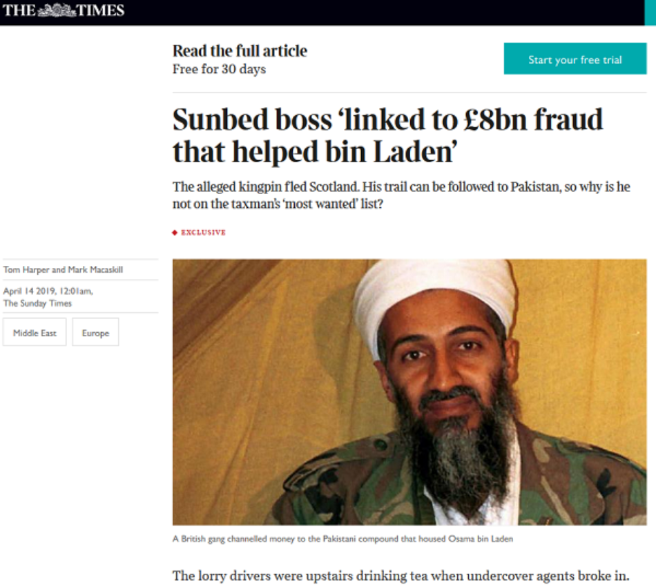 The Sunday Times: Sucesivos gobiernos británicos permitieron deliberadamente la financiación de Al Qaeda