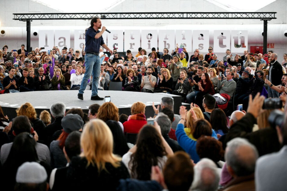 Iglesias, en Valladolid: «El domingo, el voto de cualquiera de vosotros y vosotras vale igual que el voto de Botín, de Florentino Pérez y de Villar Mir»