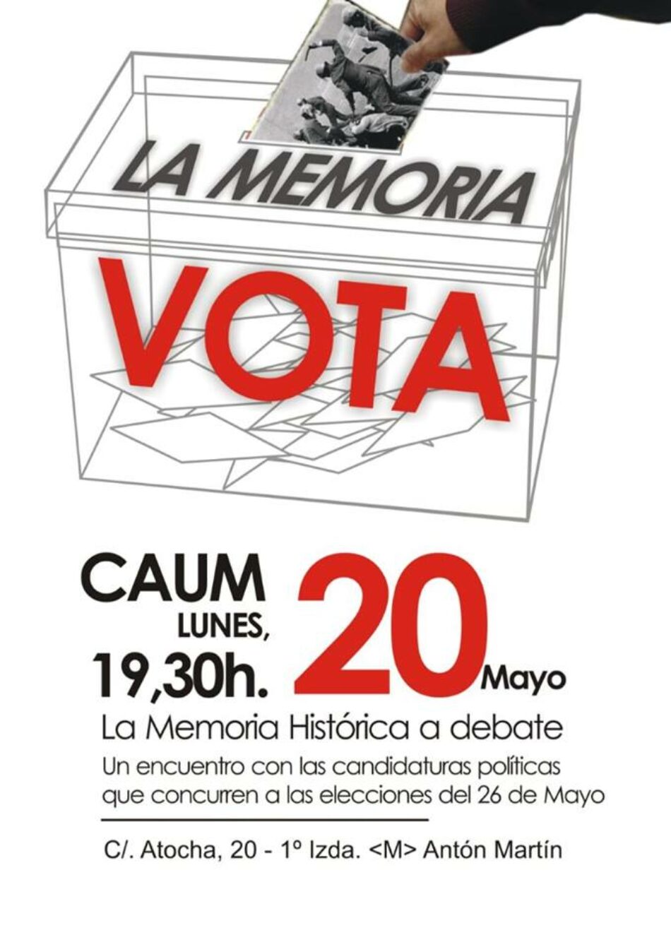 «La Memoria Histórica a debate» en el Caum: candidatos/as presentan sus propuestas programáticas de cara a las elecciones del 26M