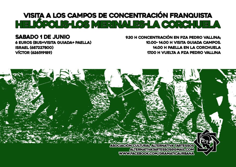 Visita a los campos de concentración franquistas Heliópolis, Los Merinales y La Corchuela