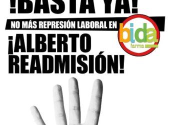 No a la represión sindical en Bidafarma