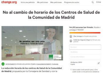 SATSE Madrid reactiva su recogida de firmas ante el anuncio del Gobierno regional de mantener la reducción horaria en centros de salud de la Comunidad de Madrid