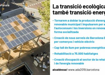 Ada Colau: «Barcelona doblarà la seva oferta d’energia renovable i generarà nova ocupació»