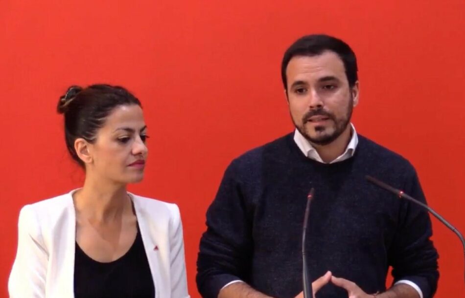 Alberto Garzón dice que IU “está abierta a toda posibilidad de acuerdo” con Sánchez para un futuro Gobierno pero advierte que “sospechamos que el PSOE quiere explorar la vía naranja”