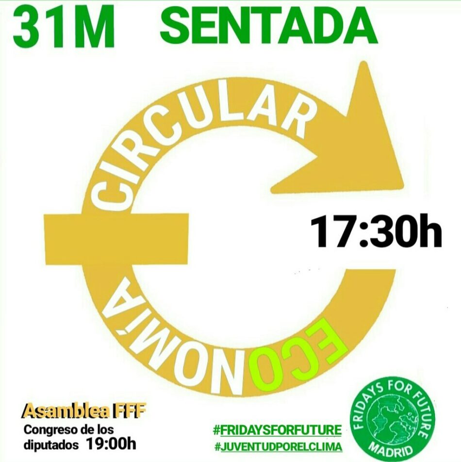 Fridays For Future convoca sentadas a lo largo de todo el territorio español este viernes 31 de mayo