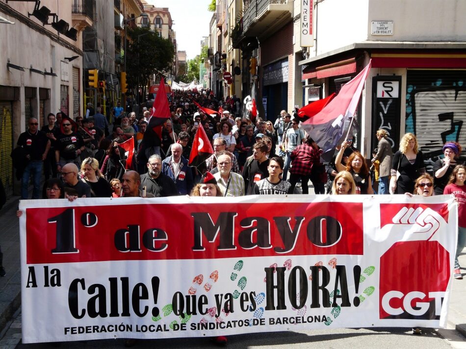 Manifestación del 1 de Mayo en Barcelona: «la respuesta es la calle»