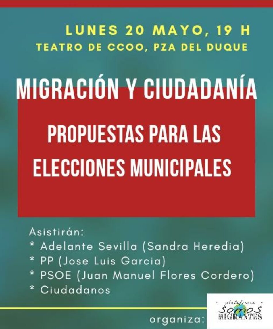 Plataforma Somos Migrantes: «migración y ciudadanía: propuestas para las elecciones municipales»