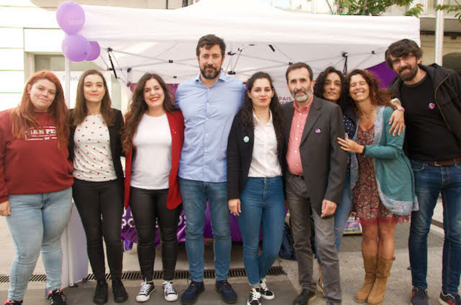 Eva Solla e Vanessa Angustia arroupan a candidatura de Podemos-EU Son En Común en Pontevedra para poñer en práctica medidas sociais por e para a cidadanía