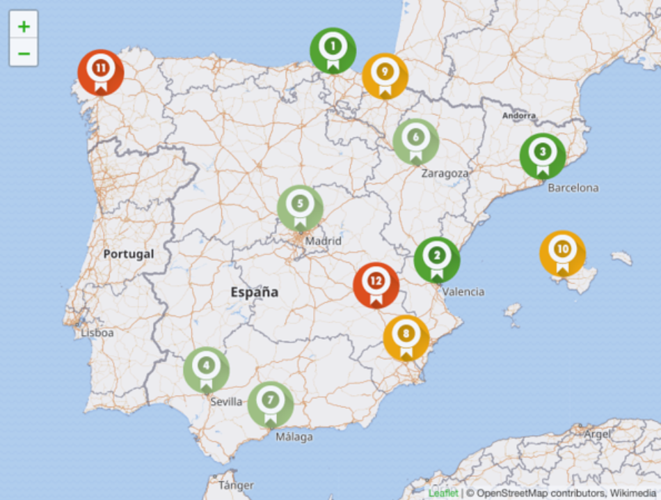 Bilbao, Valencia y Barcelona en cabeza de las ciudades comprometidas con la movilidad sostenible