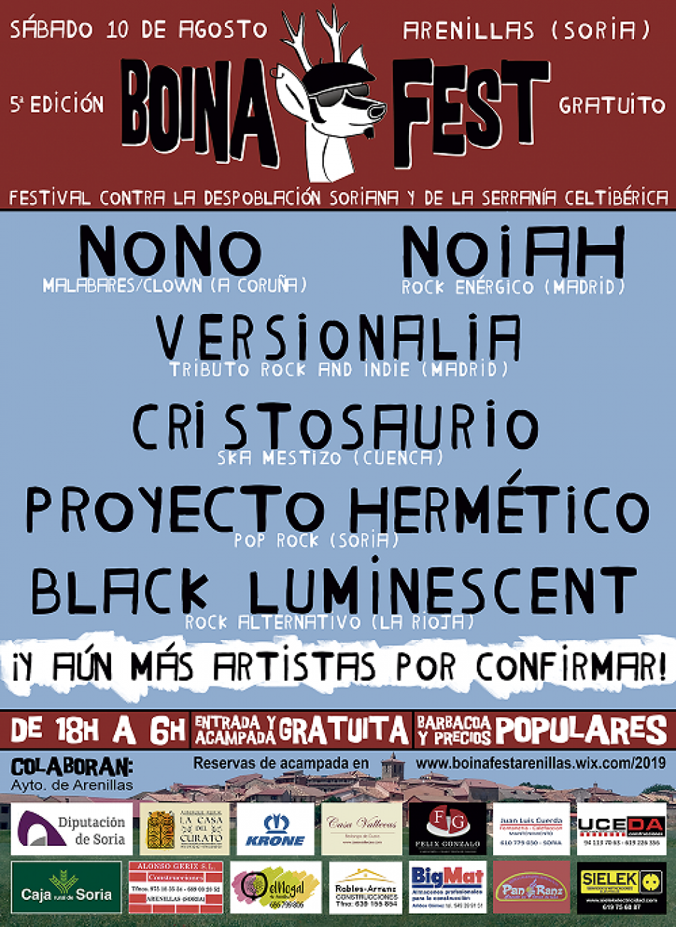Cristosaurio, Proyecto Hermético y Black Luminescent representarán a la Serranía Celtibérica  en el 1er festival contra la despoblación Boina Fest