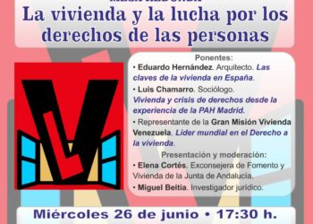 Disertan en Madrid sobre la lucha de las personas por el derecho a la vivienda