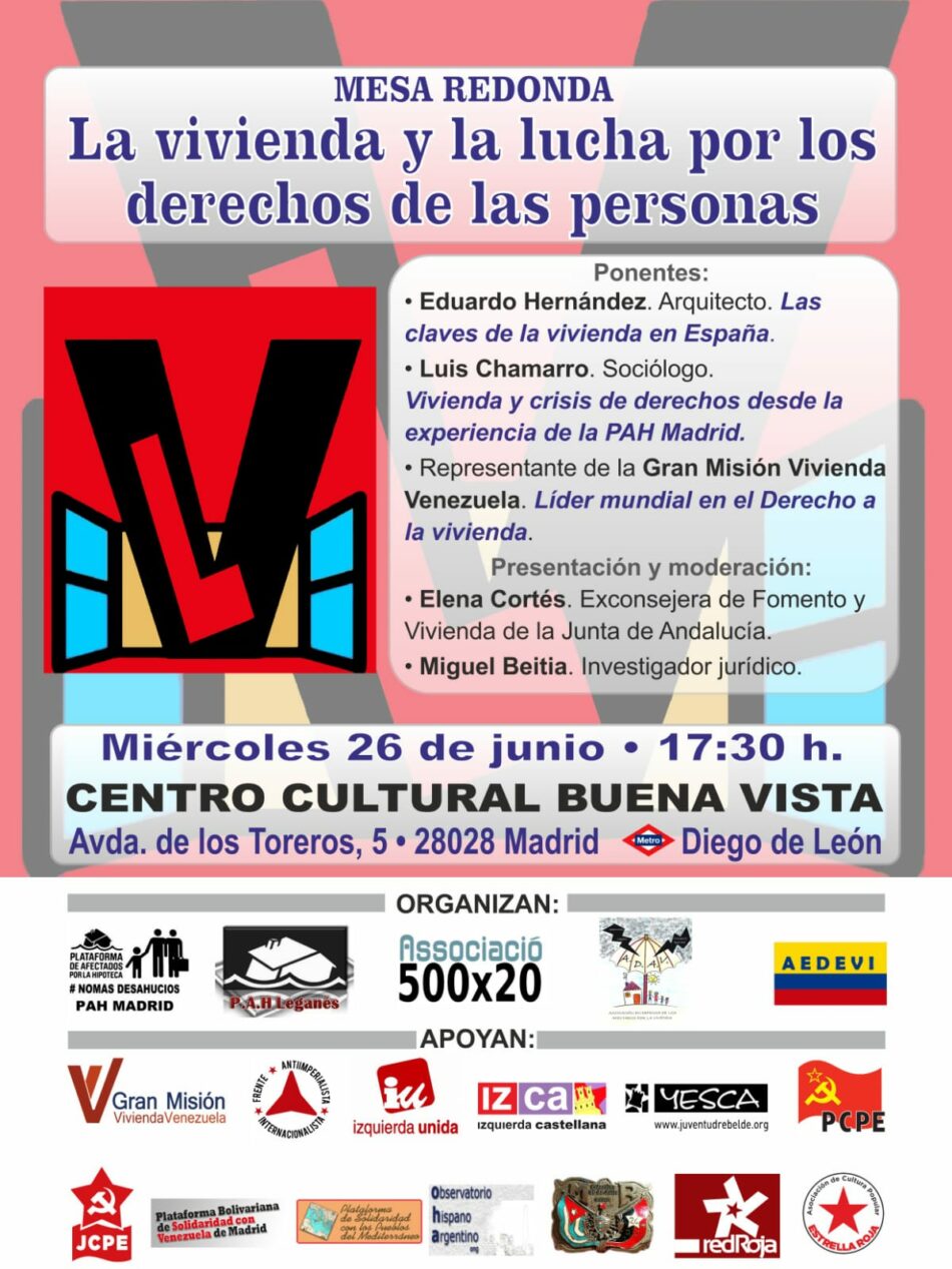 Disertan en Madrid sobre la lucha de las personas por el derecho a la vivienda
