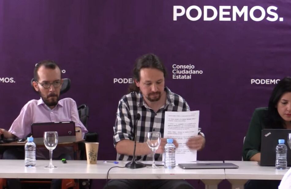 El Consejo Ciudadano Estatal de Podemos se reúne este sábado