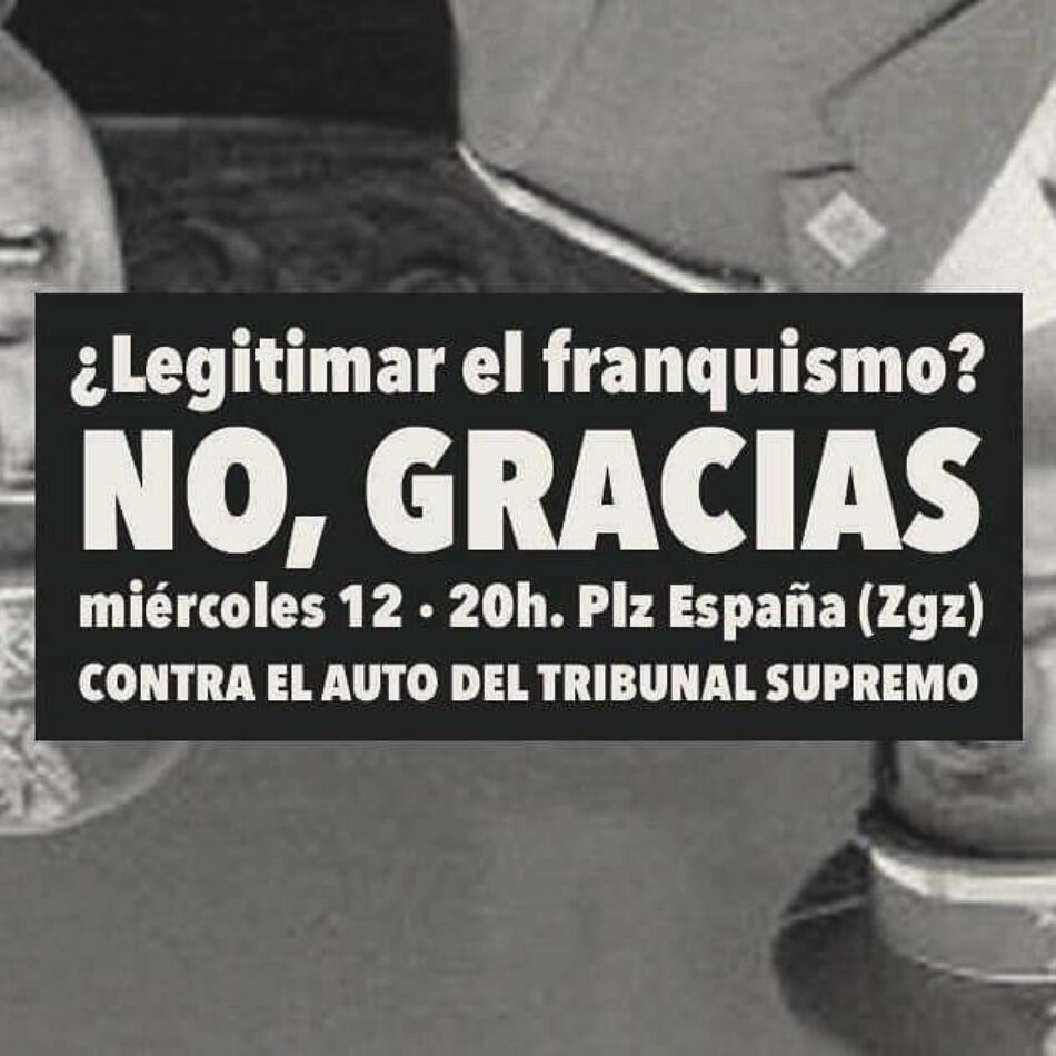 Sobre el auto del Tribunal Supremo que suspende la exhumación de los restos del dictador