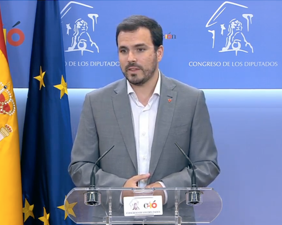 Alberto Garzón traslada a Felipe de Borbón que IU apuesta por un Gobierno “que parta de un acuerdo estable”, lo que solo pasa “por uno de izquierdas y entre PSOE y Unidas Podemos”