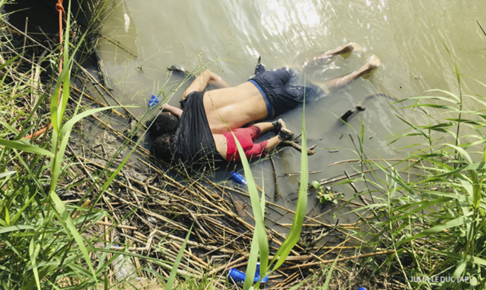Salvadoreño y su hija mueren ahogados en intento por llegar a EEUU
