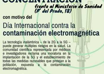 Concentración ante el Ministerio de Sanidad para pedir una moratoria a la tecnología 5G