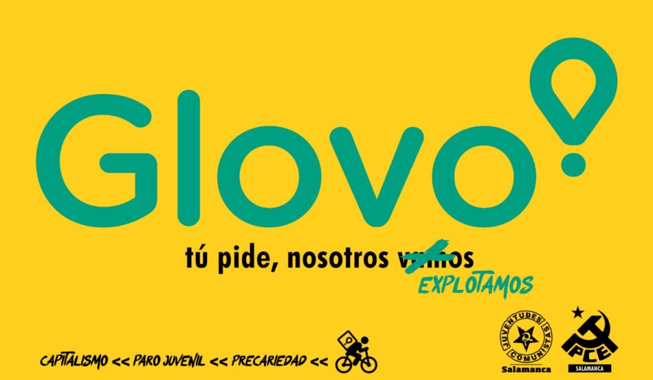 La Unión de Juventudes Comunistas en Salamanca ante la instalación de la empresa Glovo en la ciudad