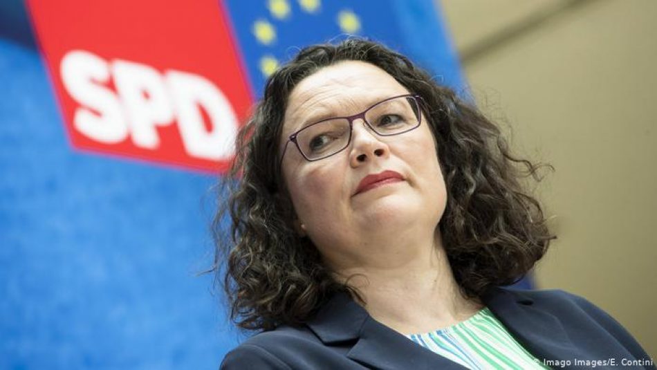 Dimite la líder del SPD alemán tras los malos resultados en las elecciones europeas