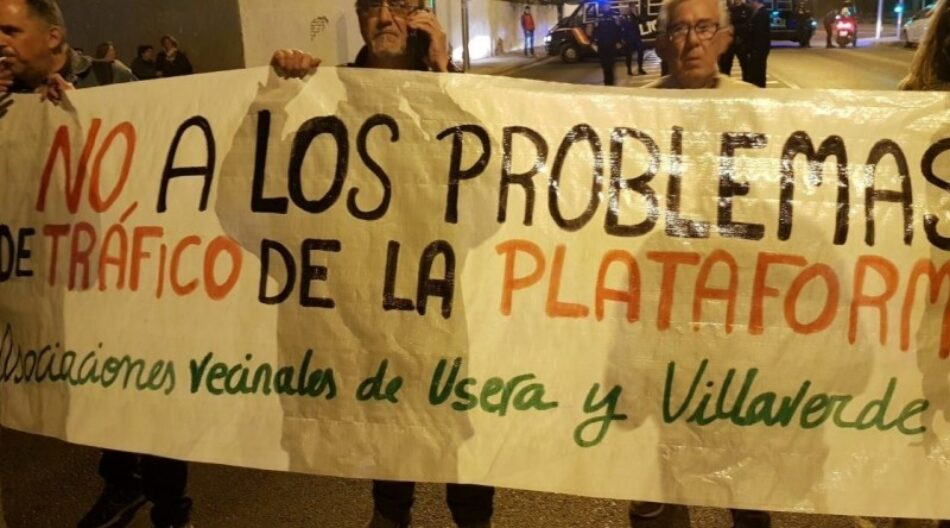 La vecindad protesta de nuevo por las obras de la planta logística de Villaverde