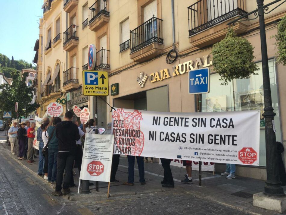 Stop deshaucios Granada solicita nuevamente una mesa de negociación con Caja Rural