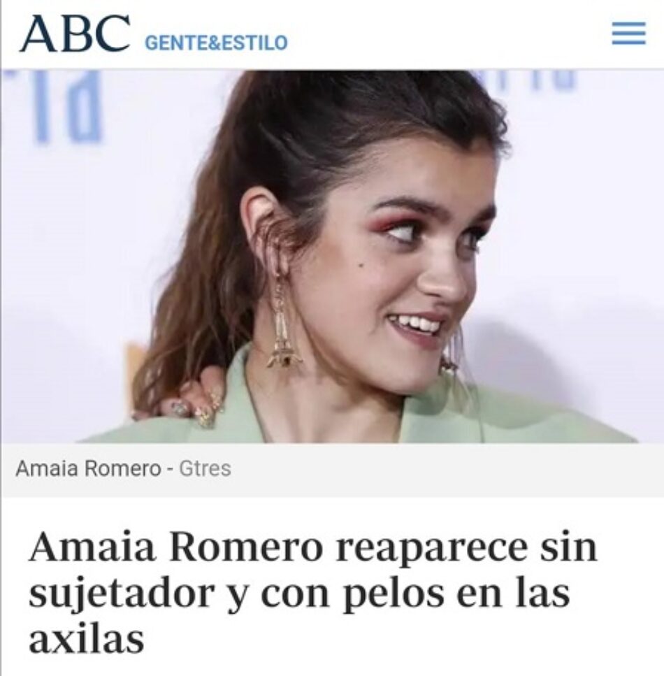 Ni Amaia, ni ninguna mujer, se merece ese titular inmundo del ABC