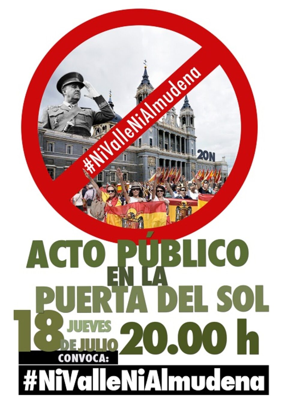 18 de julio: Concentración convocada por la Campaña #NiValleNiAlmudena