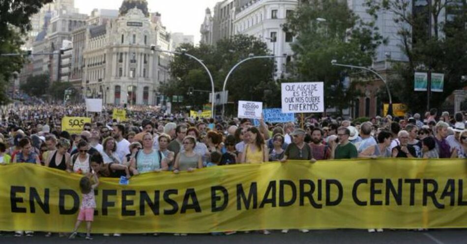 Juez admite a trámite el recurso de IIDMA y vecinos de Madrid contra la suspensión de Madrid Central por vulnerar derechos fundamentales