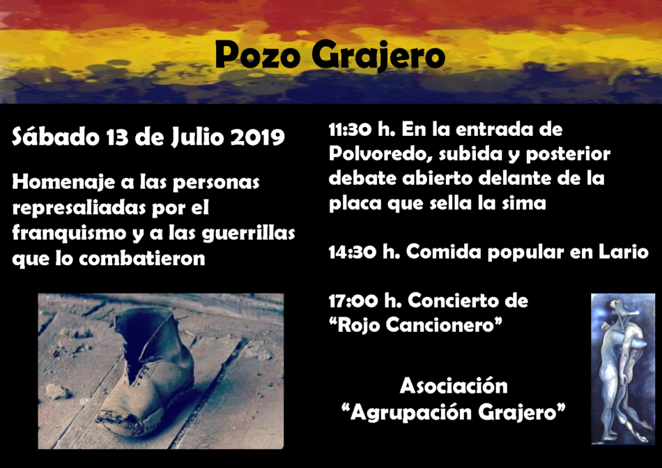 La Agrupación Pozo Grajero invita a participar en el homenaje a las víctimas del Franquismo y la tradicional subida a la sima