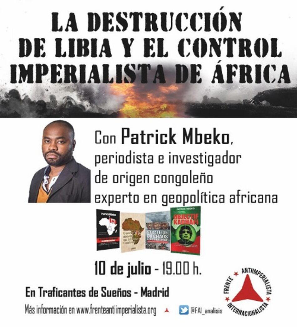 Charla – debate sobre Libia y África, con Patrick Mbeko