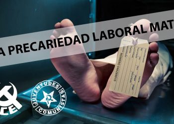 El PCE y la UJCE de Aragón ante la muerte de un trabajador en Brochales