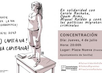 Concentración, jueves 4 de julio: «Salvar vidas no es delito y contra la políticas migratorias criminales»
