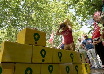 Los “riders” se concentran en Valladolid contra el modelo laboral impuesto por las multinacionales