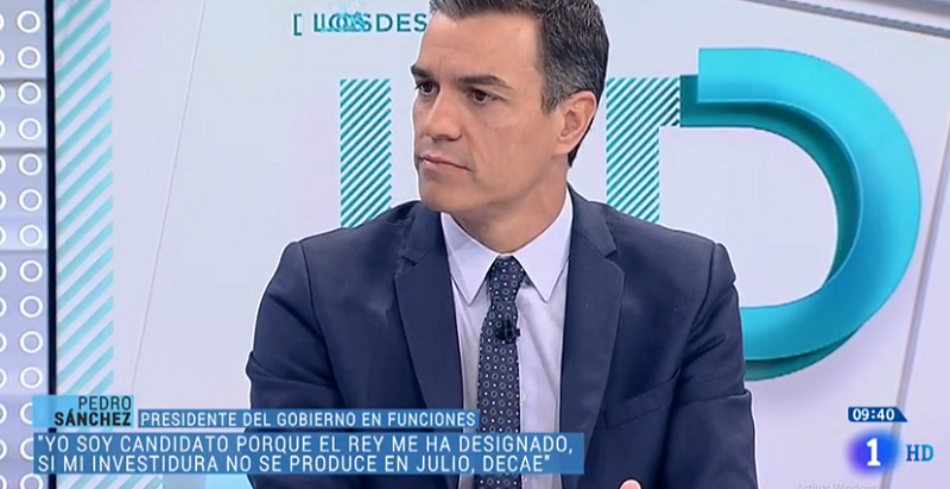 Pedro Sánchez manifiesta su intención de modificar el artículo 99 de la Constitución, que regula el proceso de investidura
